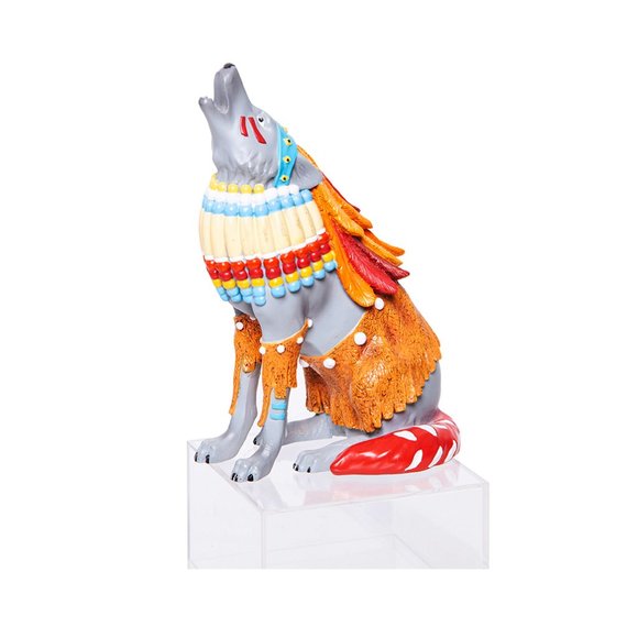 Westland Giftware Chief Cry Wolf Figurine WG-19313 Call of the Wolf Collection - Picture 4 of 8